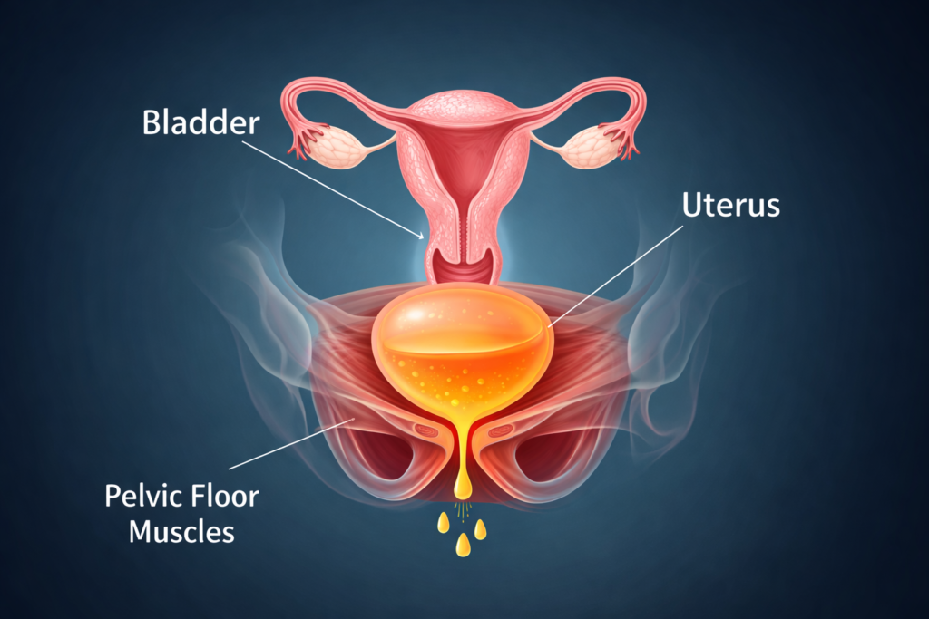 female pelvic floor anatomy diagram bladder uterus muscles